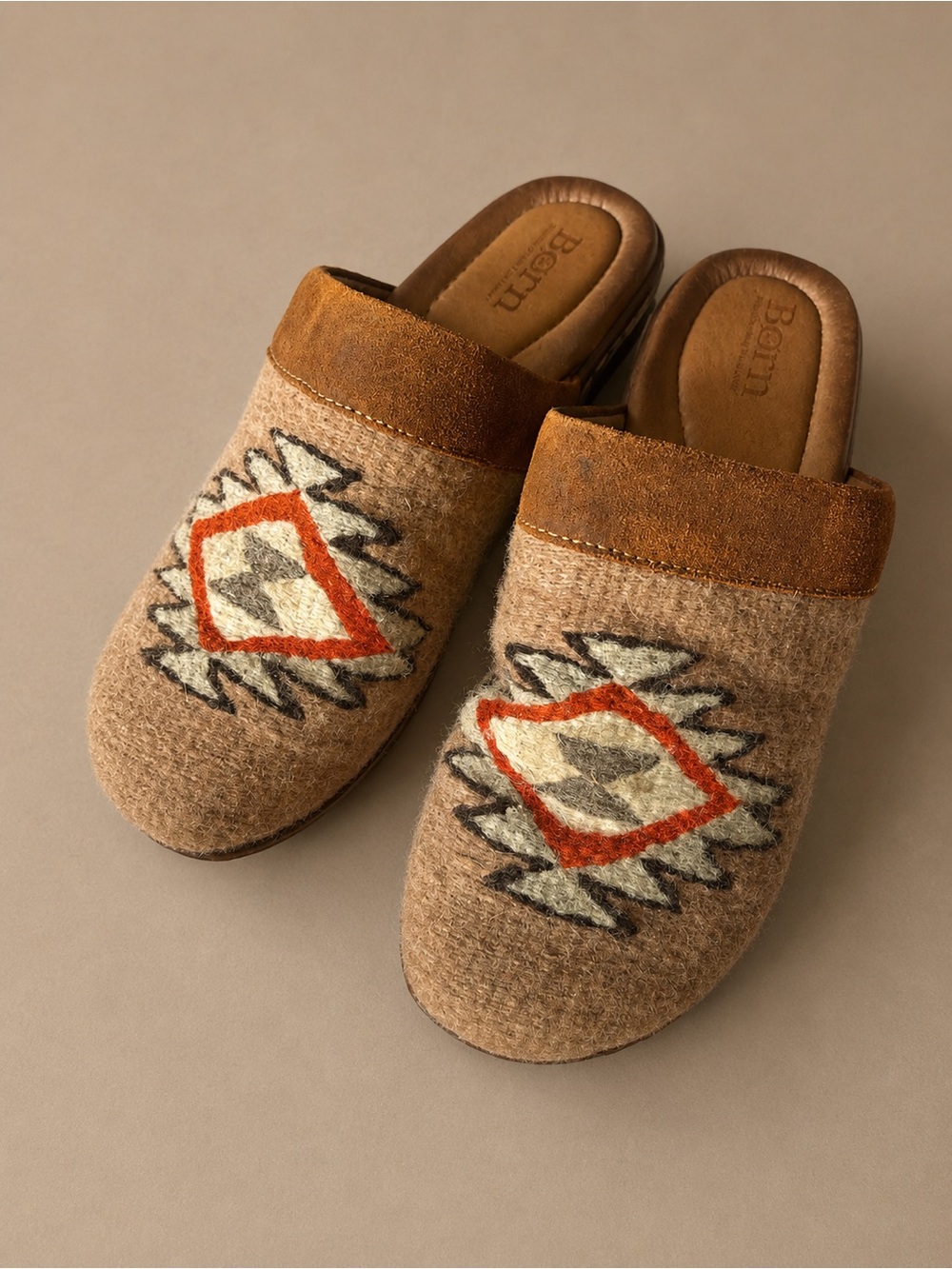 Born Felted Wool Clog Mules Minimum Wear